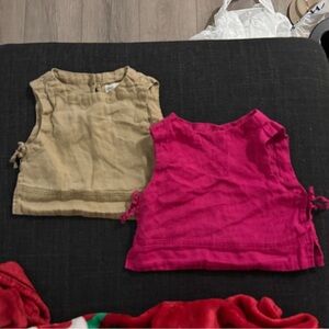 Zara Kids Tank Tops - Fuchsia and Beige